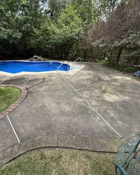 Pool Deck — Before — Marrone Power Washing LLC NJ